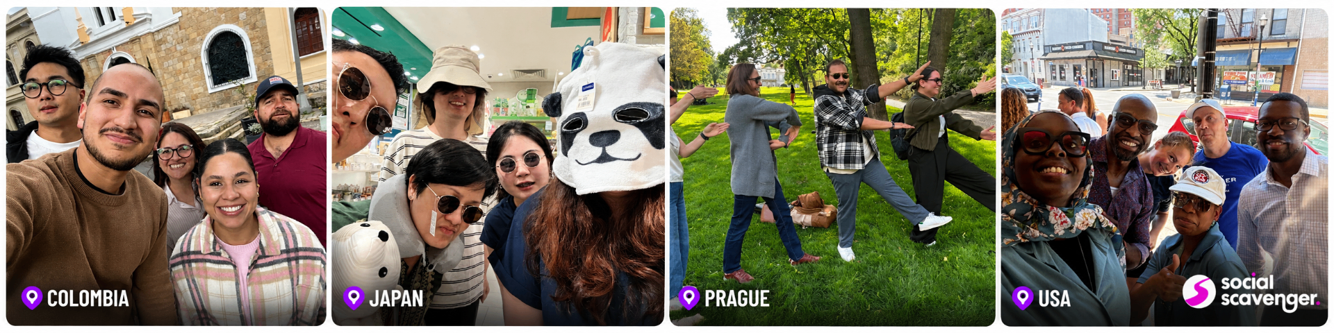 Teams playing Social Scavenger across multiple locations